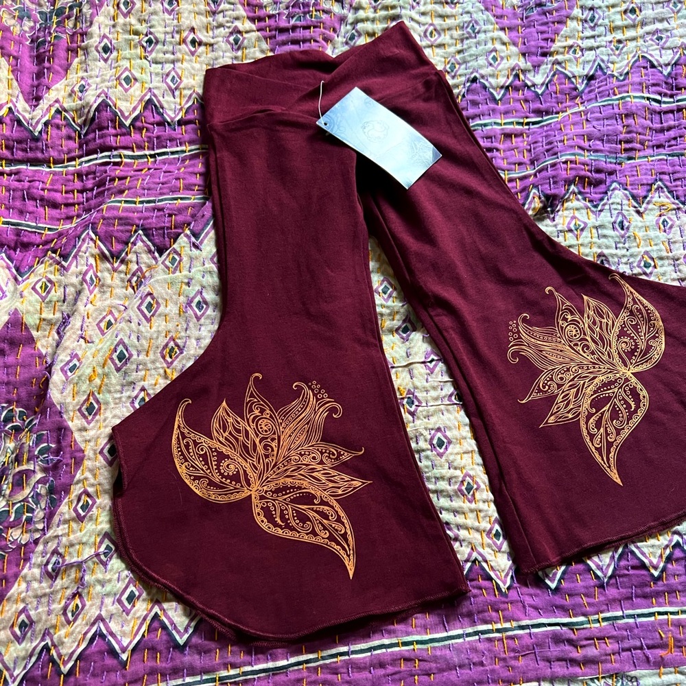 MahaDevi Design Kids Bamboo Bellbottoms, S (2-3 years)